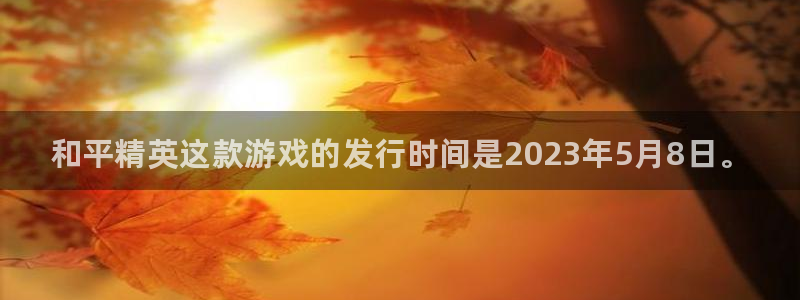 新航娱乐app手机版官网：和平精英这款游戏的发行时间是2023年5月8日。